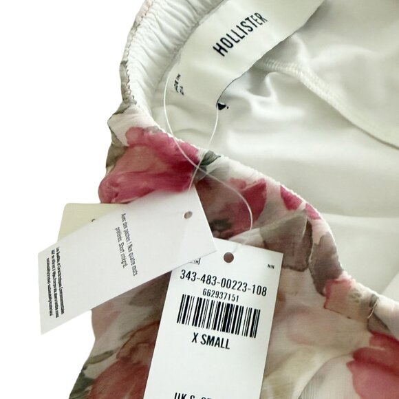 Hollister Pink Floral Ruffle Chiffon Mini Skirt XS - Picture 8 of 8